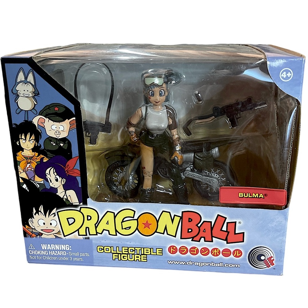 BULMA 2002 Dragon Ball Z Dragonball Anime 6” Collectible Figure + Motorcycle